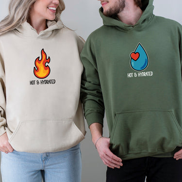Fire & Water Matching Hoodies For Couples